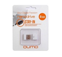USB 2.0 QUMO 8GB NANO [QM8GUD-NANO-W] White