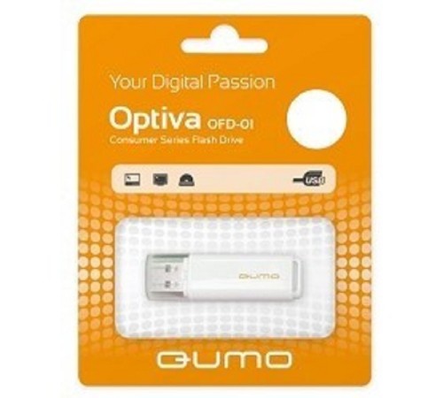 USB 2.0 QUMO 16GB Optiva 01 White [QM16GUD-OP1-white]