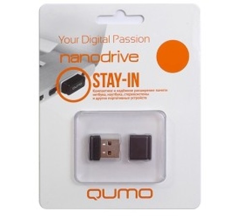 USB 2.0 QUMO 32GB NANO [QM32GUD-NANO-W] White