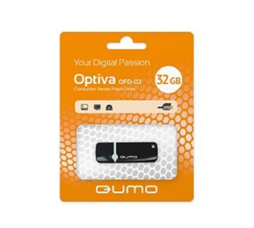 USB 2.0 QUMO 32GB Optiva 02 Black [QM32GUD-OP2-black]