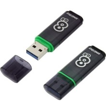 Smartbuy USB Drive 8GB Glossy series Dark Grey (SB8GBGS-DG)