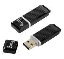 Smartbuy USB Drive 16Gb Quartz series Black SB16GBQZ-K