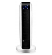 BRAYER BR4802  Тепловентилятор, 2000 Вт, 2 уров.мощ, вращ.корп 35°, LED-диспл, пульт ДУ, таймер