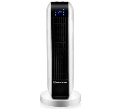 BRAYER BR4802  Тепловентилятор, 2000 Вт, 2 уров.мощ, вращ.корп 35°, LED-диспл, пульт ДУ, таймер