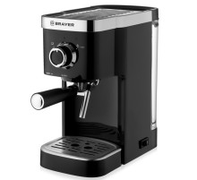 BRAYER 1100BR Кофеварка рожковая , 1,25 л, 1500 Вт, 15 бар, Итальянская помпа, капучинатор, подогрев