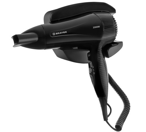 BRAYER  BR3021BK Фен настенный, 2000 Вт,черный