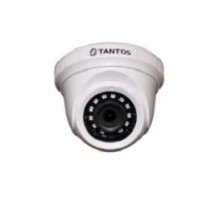 Tantos TSc-E2HDf - Купольная видеокамера для помещений 4в1 (AHD, TVI, CVI, CVBS) 2 МП с ИК-подсветкой, корпус пластик