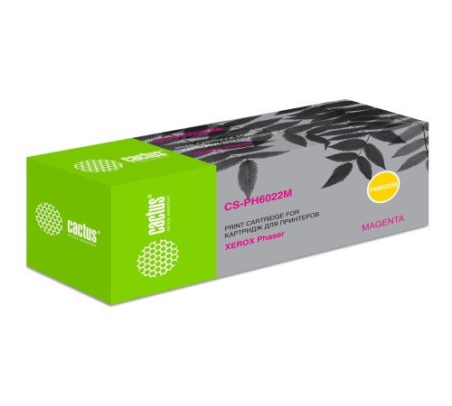 Картридж лазерный Cactus CS-PH6022M 106R02761 пурпурный (1000стр.) для Xerox Phaser 6020/6022/WC6025/6027