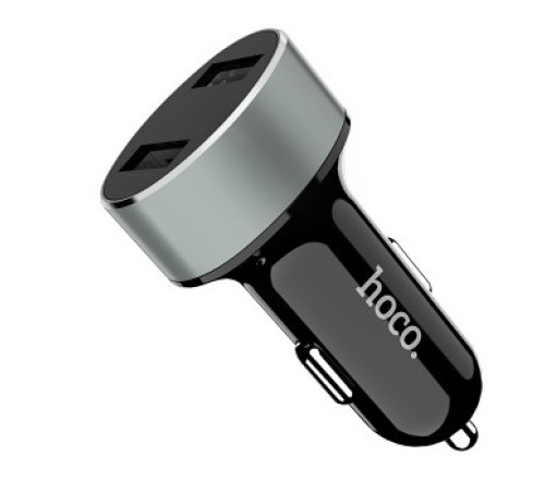 HOCO HC-76605 Z26/ Авто ЗУ + LED дисплей/ 2 USB/ Выход: 10.5W/ Black
