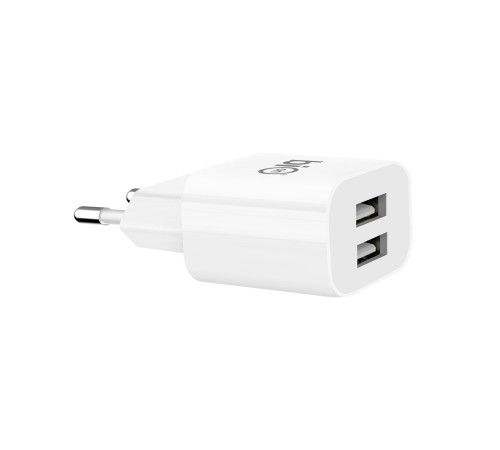 Bion Сетевое Зарядное Устройство, 2*USB-A, 10 Вт, белый [BXP-ADP-2A-10W]