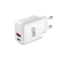 Bion Сетевое Зарядное Устройство, USB-A + USB-C, PowerDelivery, 18 Вт, белый [BXP-ADP-PD-AC-18W]