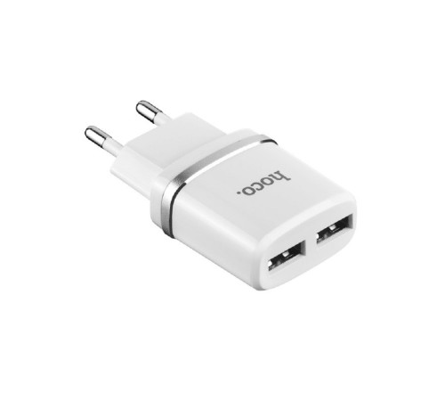 HOCO HC-47759 C12/ Сетевое ЗУ/ 2 USB/ Выход: 12W/ White HOCO HC-47759 C12/ Сетевое ЗУ/ 2 USB/ Выход: 12W/ White