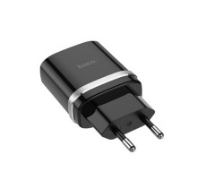 HOCO HC-16255 C12Q/ Сетевое ЗУ/ QC 3.0/ 1 USB/ Выход: 5V_9V_12V, 18W/ Black