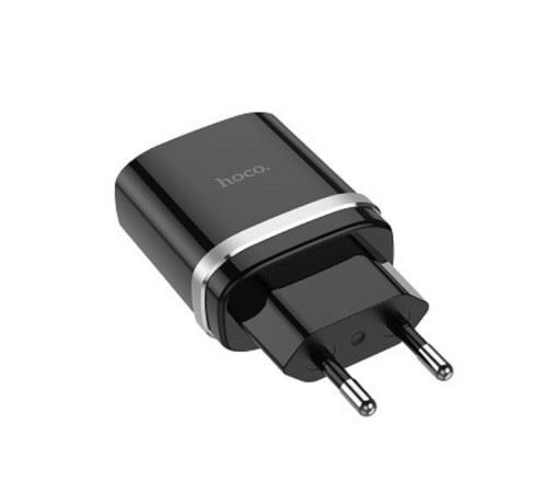HOCO HC-16255 C12Q/ Сетевое ЗУ/ QC 3.0/ 1 USB/ Выход: 5V_9V_12V, 18W/ Black