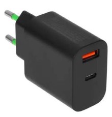 ORIENT PU-C20W, Сетевое зарядное устройство с функцией быстрой зарядки, мощность 20Вт, Quick Charge 3.0+Power Delivery, выходы: USB-A + Type-C, DC 5/9/12/15/20В, цвет черный (31126)