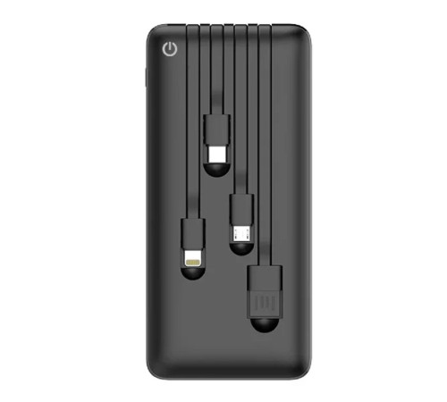 Perfeo Powerbank ABSOLUTE 10000mah In Micro usb,USB /Out USB,Micro usb,Type-C,Lightning, 2.1А/ Black (PF_B4878)