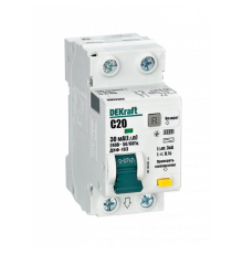 Выключатель автоматический дифференциального тока 2п (1P+N) C 20А 30мА тип AC 4.5кА ДИФ-103NEW DEKra