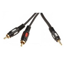 Rexant (17-4232) Шнур 3.5 Stereo Plug - 2RCA Plug  1.5М  (GOLD)