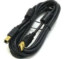 Bion Кабель интерфейсный USB 2.0 AM/BM, позолоченные контакты, ферритовые кольца, 1.8м, черный [BXP-CCF-USB2-AMBM-018]