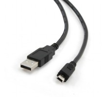Bion Кабель интерфейсный USB 2.0 AM/miniBM, позолоченные контакты, ферритовые кольца, 1.8м, черный [BXP-CCP-USB2-AM5P-018]
