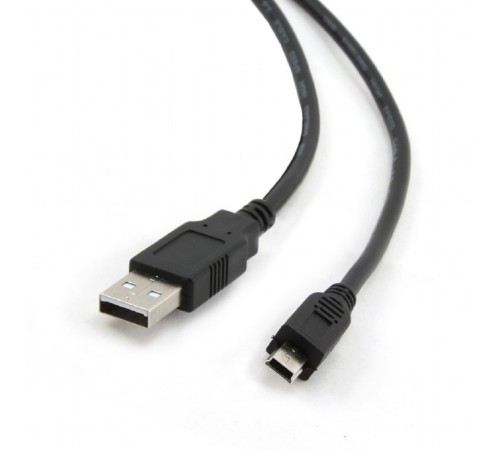 Bion Кабель интерфейсный USB 2.0 AM/miniBM, позолоченные контакты, ферритовые кольца, 1.8м, черный [BXP-CCP-USB2-AM5P-018]