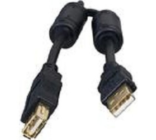Bion Кабель удлинительный USB 2.0 A-A (m-f), позолоченные контакты, ферритовые кольца, 1.8м, черный [BXP-CCF-USB2-AMAF-018]
