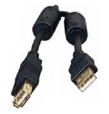 Bion Кабель удлинительный USB 2.0 A-A (m-f), позолоченные контакты, ферритовые кольца, 3м, черный [BXP-CCF-USB2-AMAF-030]