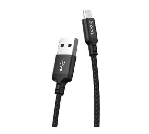 HOCO HC-62844 X14/ USB кабель Micro/ 1m/ 2A/ Нейлон/ Black