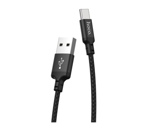 HOCO HC-62929 X14/ USB кабель Type-C/ 2m/ 1.7A/ Нейлон/ Black HOCO HC-62929 X14/ USB кабель Type-C/ 2m/ 1.7A/ Нейлон/ Black