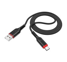 HOCO HC-44920 X59/ USB кабель Type-C/ 1m/ 2.4A/ Нейлон/ Black