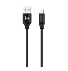 Harper USB - USB type-C, SCH-732 black (Силиконовый Кабель для зарядки и синхронизации, 2м, Металлический штекер на концах. Способны заряжать устройства до 2х ампер)