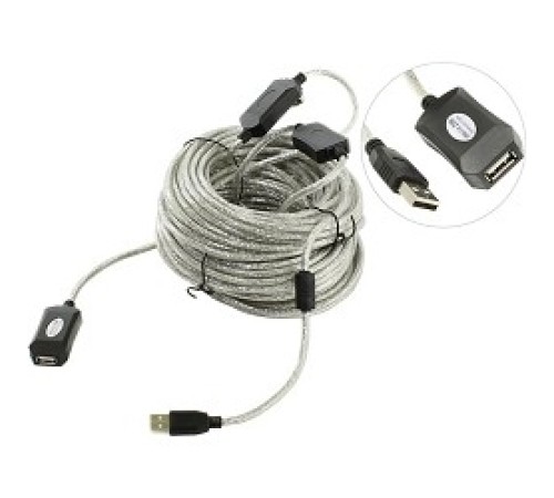 Aopen Кабель-адаптер USB2.0-repeater, удлинительный активный <Am-->Af> 25м (ACU823-25M) [6938510851352]