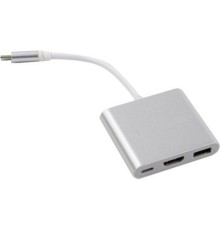 Telecom Кабель-концентратор USB3.1 TypeCm -->HDMI+USB3.0 +PD charging 4K@30Hz <TUC010>