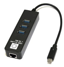 5bites UA3C-45-10BK Кабель-адаптер  USB3.1 / 3*USB3.0 / RJ45 1G / BLACK