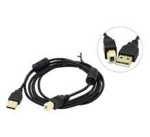 Exegate EX138946RUS Кабель USB 2.0 A-->B 1.8м Exegate 2 фильтра, позолоченные контакты