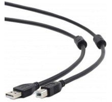 Cablexpert Кабель USB 2.0 Pro CCF2-USB2-AMBM-6, AM/BM, 1.8м, экран, 2феррит.кольца, черный, пакет