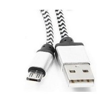 Gembird Кабель USB 2.0 Cablexpert CC-mUSB2sr1m, AM/microBM 5P, 1м, нейлоновая оплетка, алюминиевые разъемы, серебристый, пакет