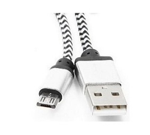 Gembird Кабель USB 2.0 Cablexpert CC-mUSB2sr1m, AM/microBM 5P, 1м, нейлоновая оплетка, алюминиевые разъемы, серебристый, пакет Gembird Кабель USB 2.0 Cablexpert CC-mUSB2sr1m, AM/microBM 5P, 1м, нейлоновая оплетка, алюминиевые разъемы, серебристый, пакет
