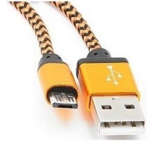 Gembird Кабель USB 2.0 Cablexpert CC-mUSB2oe1m, AM/microBM 5P, 1м, нейлоновая оплетка, алюминиевые разъемы, оранжевый, пакет
