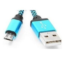 Gembird Кабель USB 2.0 Cablexpert CC-mUSB2bl1m, AM/microBM 5P, 1м, нейлоновая оплетка, алюминиевые разъемы, синий, пакет