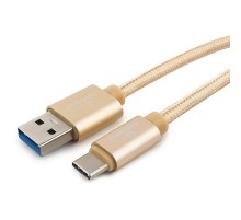 Cablexpert Кабель USB 3.0 CC-P-USBC03Gd-1M AM/Type-C, серия Platinum, длина 1м, золотой, блистер