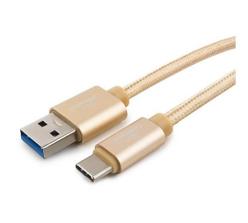 Cablexpert Кабель USB 3.0 CC-P-USBC03Gd-1M AM/Type-C, серия Platinum, длина 1м, золотой, блистер Cablexpert Кабель USB 3.0 CC-P-USBC03Gd-1M AM/Type-C, серия Platinum, длина 1м, золотой, блистер