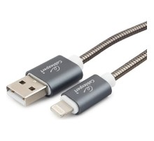 Cablexpert Кабель для Apple CC-G-APUSB02Gy-1.8M, AM/Lightning, серия Gold, длина 1.8м, титан, блистер