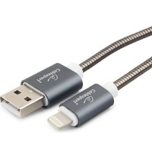 Cablexpert Кабель для Apple CC-G-APUSB02Gy-1.8M, AM/Lightning, серия Gold, длина 1.8м, титан, блистер