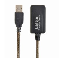 Gembird/Cablexpert Кабель удлинитель USB 2.0 активный AM/AF, 10м (UAE-01-10M)