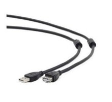 Gembird/Cablexpert CCF2-USB2-AMAF-15 USB 2.0  Pro Кабель , AM/AF, 4.5м, экран, 2феррит.кольца, черный, пакет