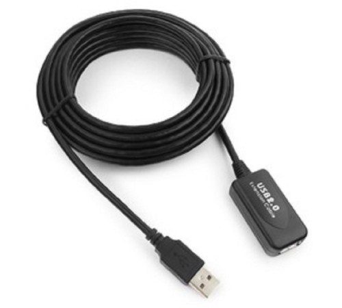 Cablexpert UAE016-BLACK Кабель удлинит. USB 2.0 активный AM/AF, 4.8м, черный, пакет Cablexpert UAE016-BLACK Кабель удлинит. USB 2.0 активный AM/AF, 4.8м, черный, пакет