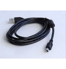 Gembird PRO CCF-USB2-AM5P-6 USB 2.0 кабель для соед. 1.8м  А-miniB (5 pin)  позол.конт., фер.кол.