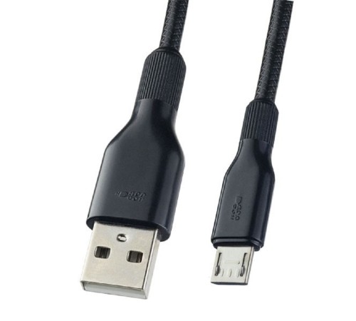 PERFEO Кабель USB2.0 A вилка - Micro USB вилка, силикон, черный, длина 1 м. (U4807)