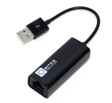 5bites UA2-45-02BK Кабель-адаптер  USB2.0 -> RJ45 10/100 Мбит/с, 10см